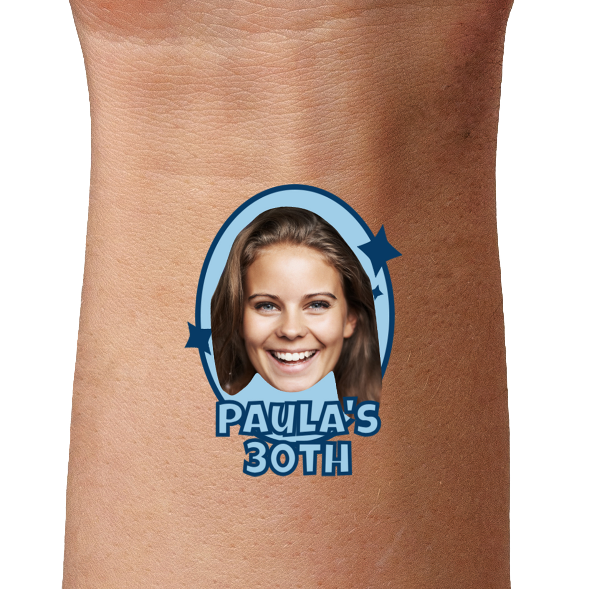 Retro Blue Birthday Temporary Tattoo temporary tattoos by TattoIt.co.uk