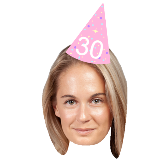 Pink Party Hat by TattoIt.co.uk