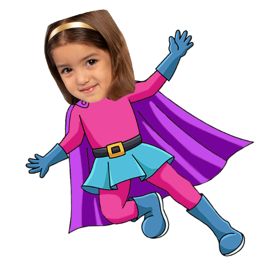 Pink Super Hero by TattoIt.co.uk