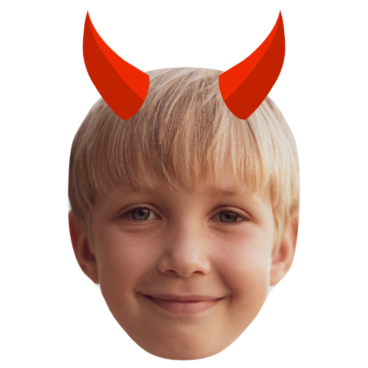 Custom Devil Horns Halloween Temporary Tattoo temporary tattoos by TattoIt.co.uk
