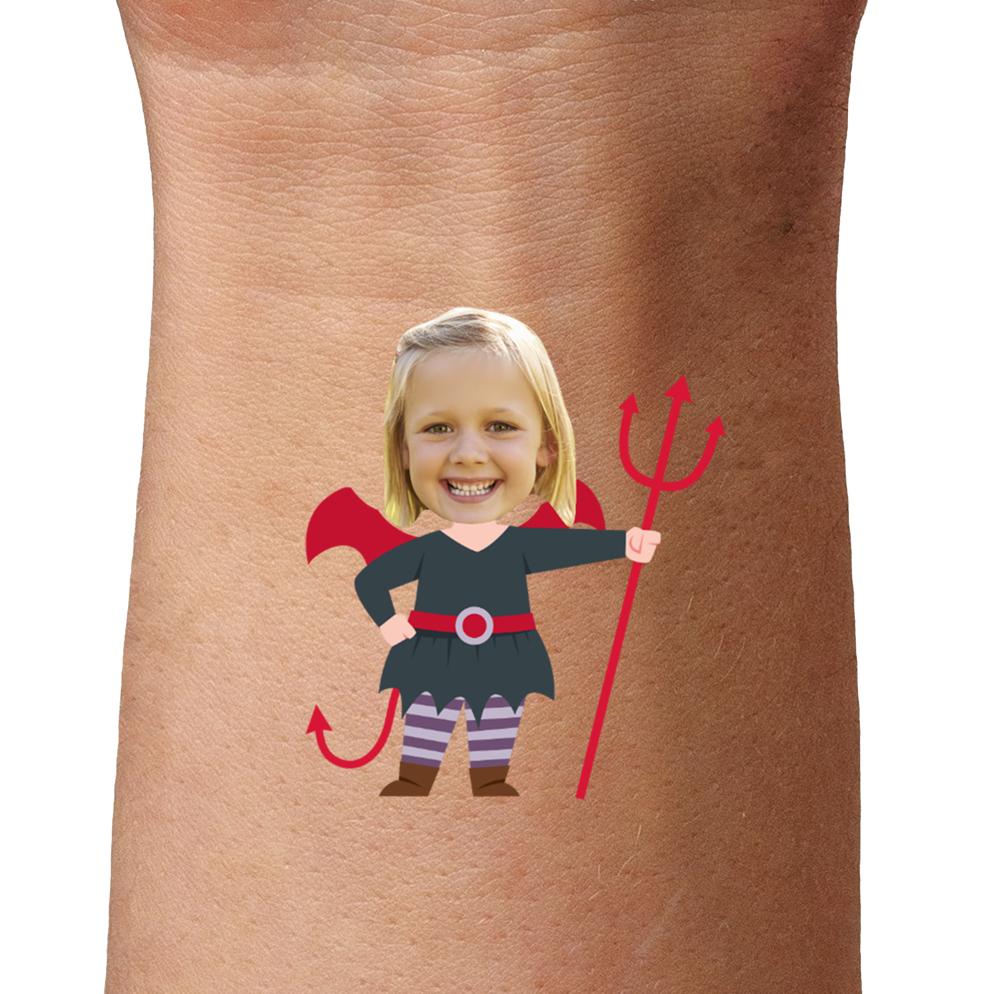 Devil Costume Halloween Temporary Tattoo temporary tattoos by TattoIt.co.uk