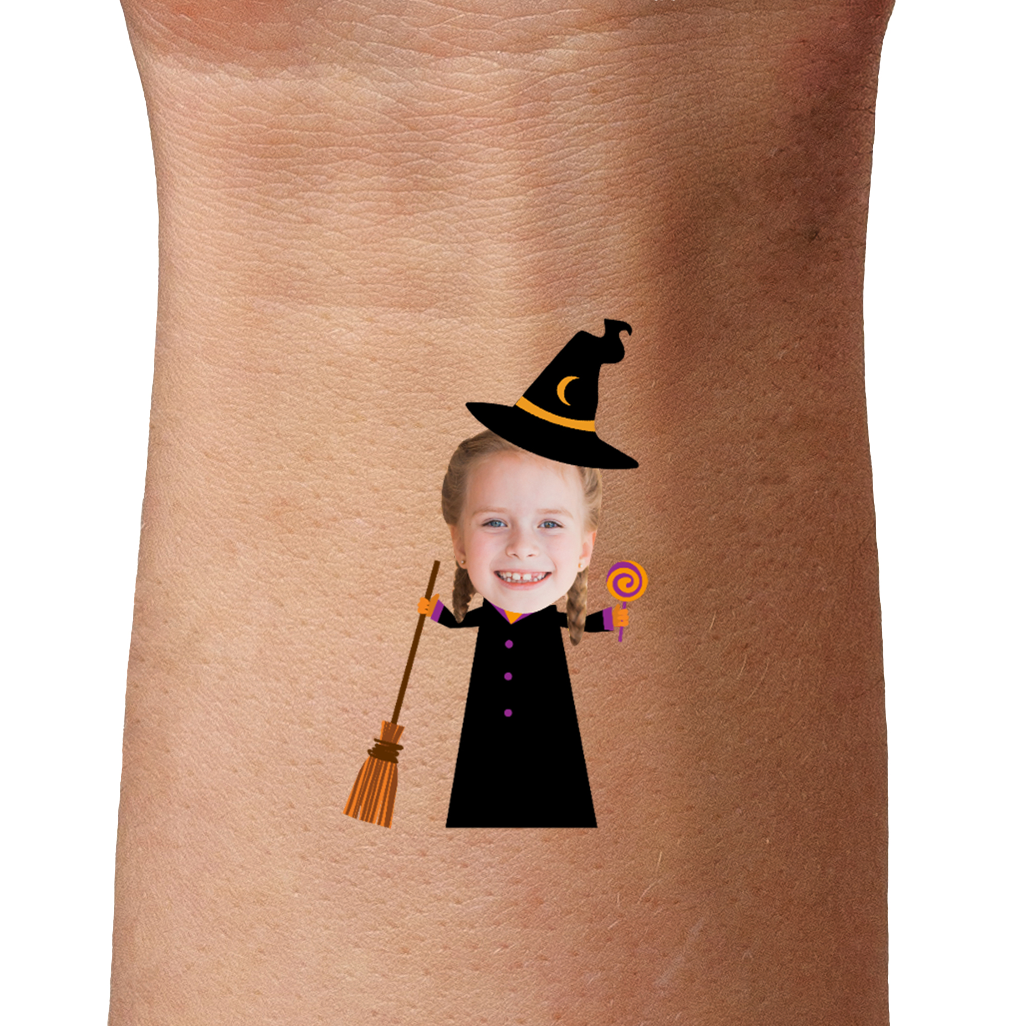 Witch Costume Halloween Temporary Tattoo temporary tattoos by TattoIt.co.uk