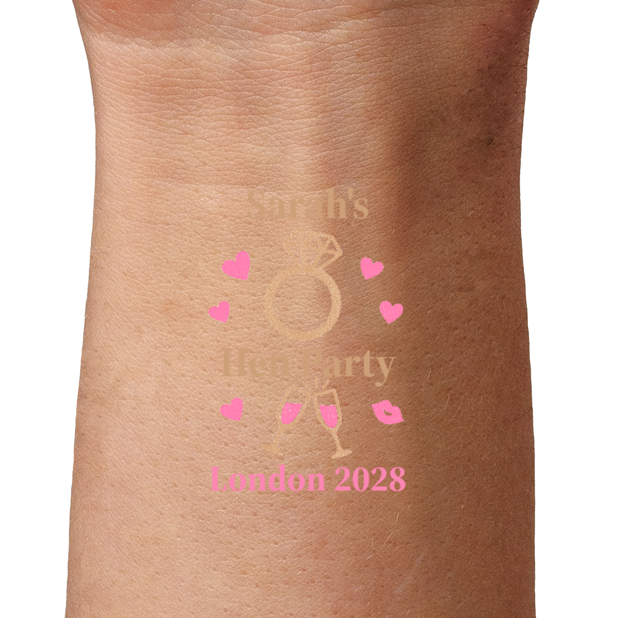 Hearts and Glasses temporary tattoos by TattoIt.co.uk