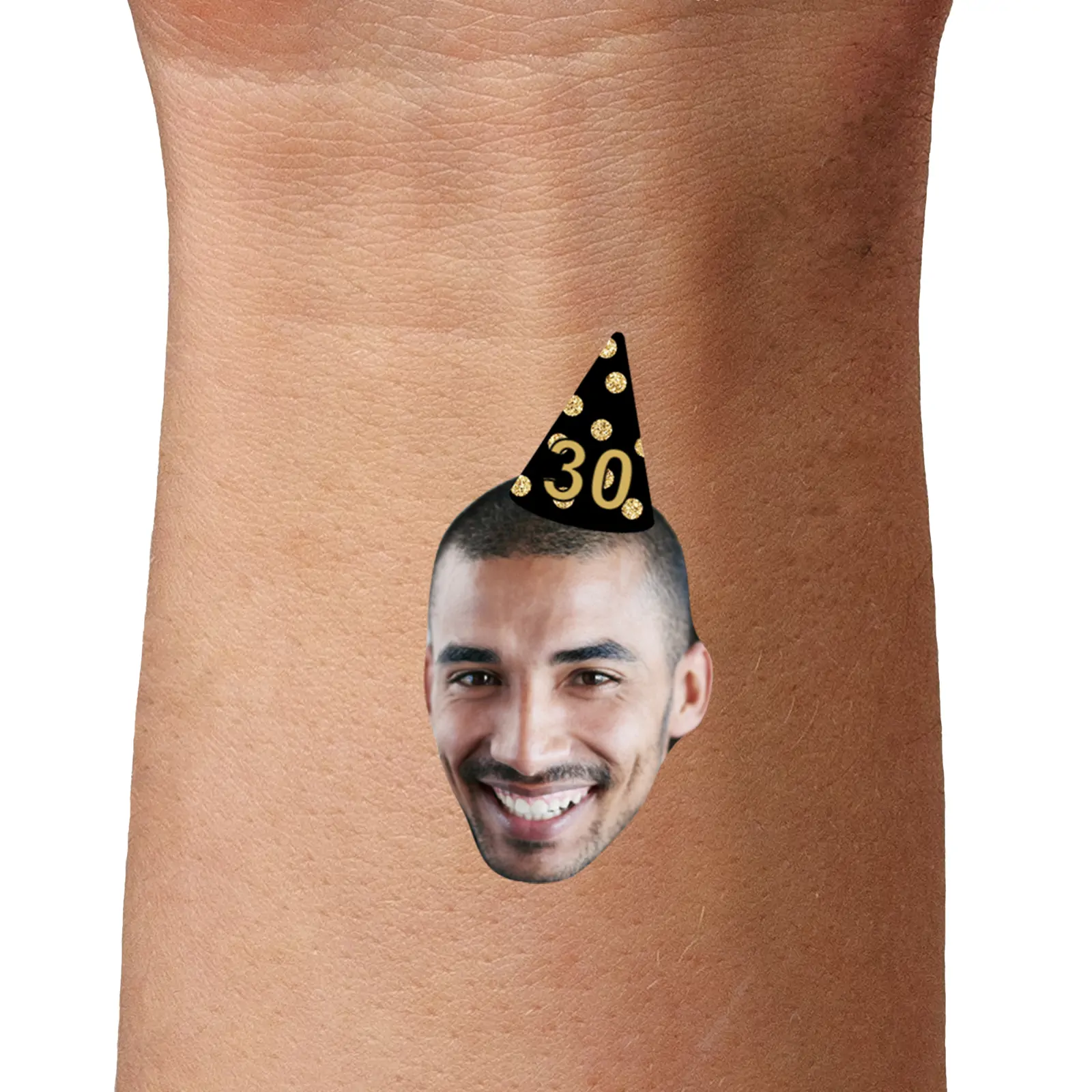 Black with gold spots hat temporary tattoos by TattoIt.co.uk
