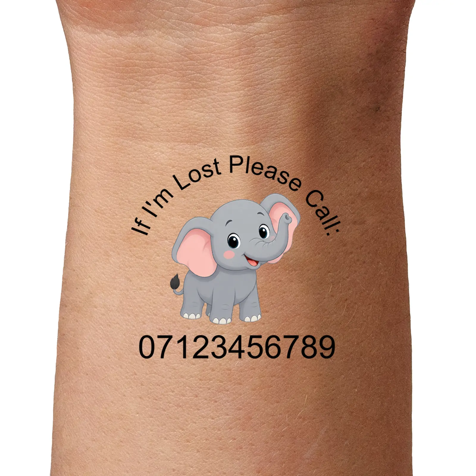 Elephant- Lost Child temporary tattoo