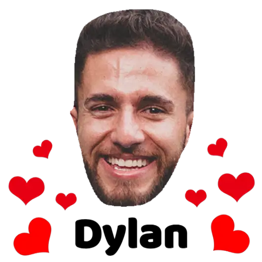 Custom Face Temporary Tattoo – Red Hearts Edition temporary tattoo