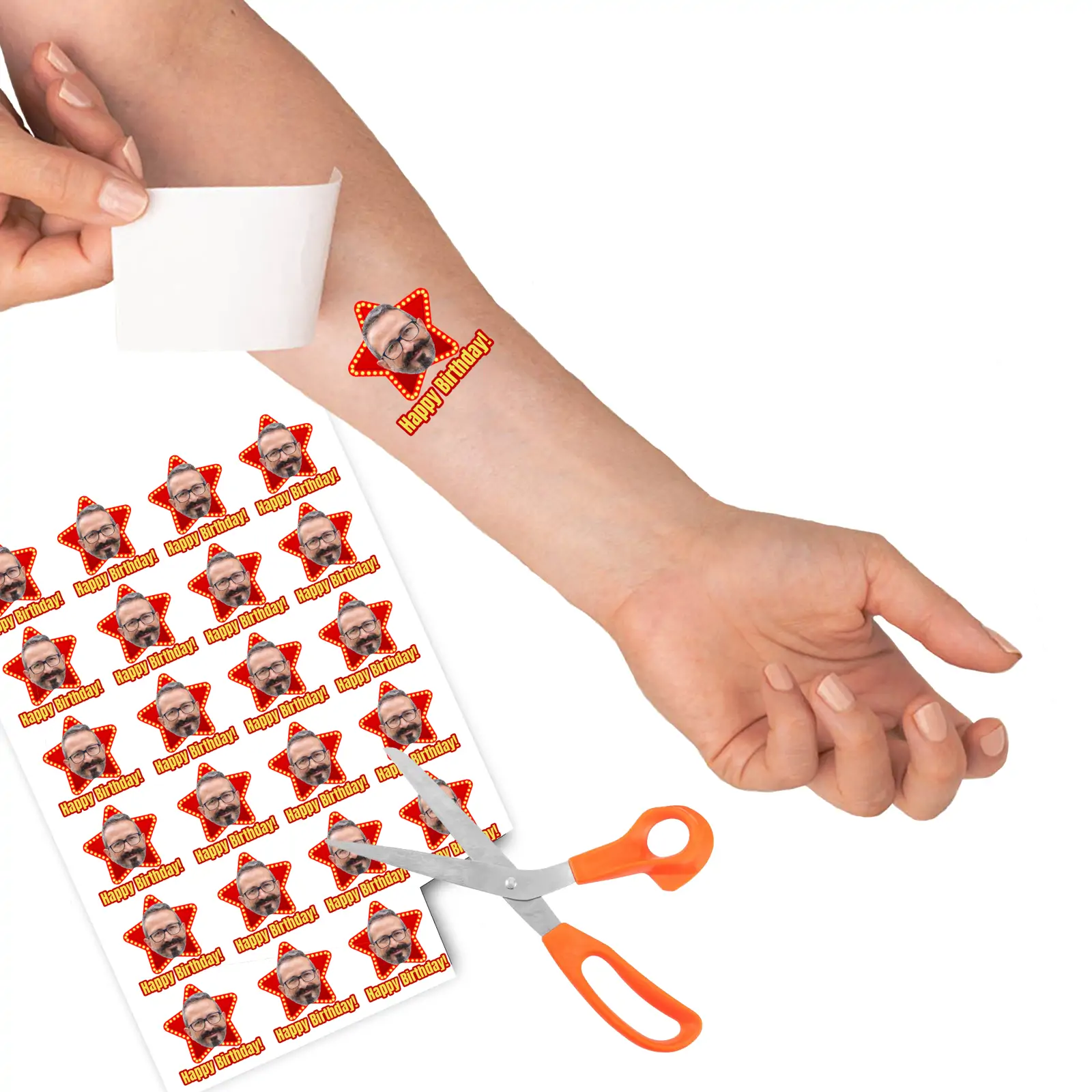 Red Star temporary tattoo