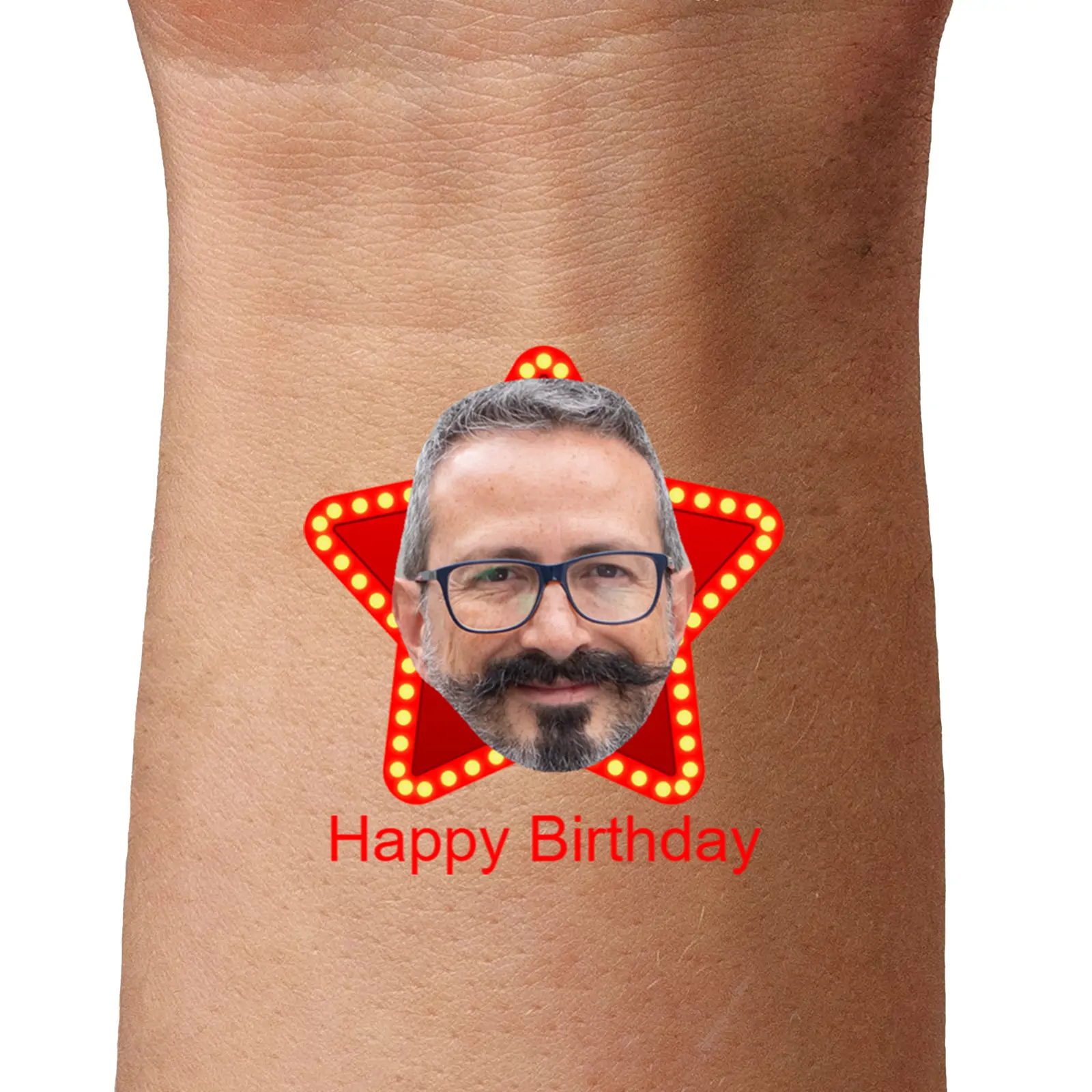 Red Star temporary tattoo