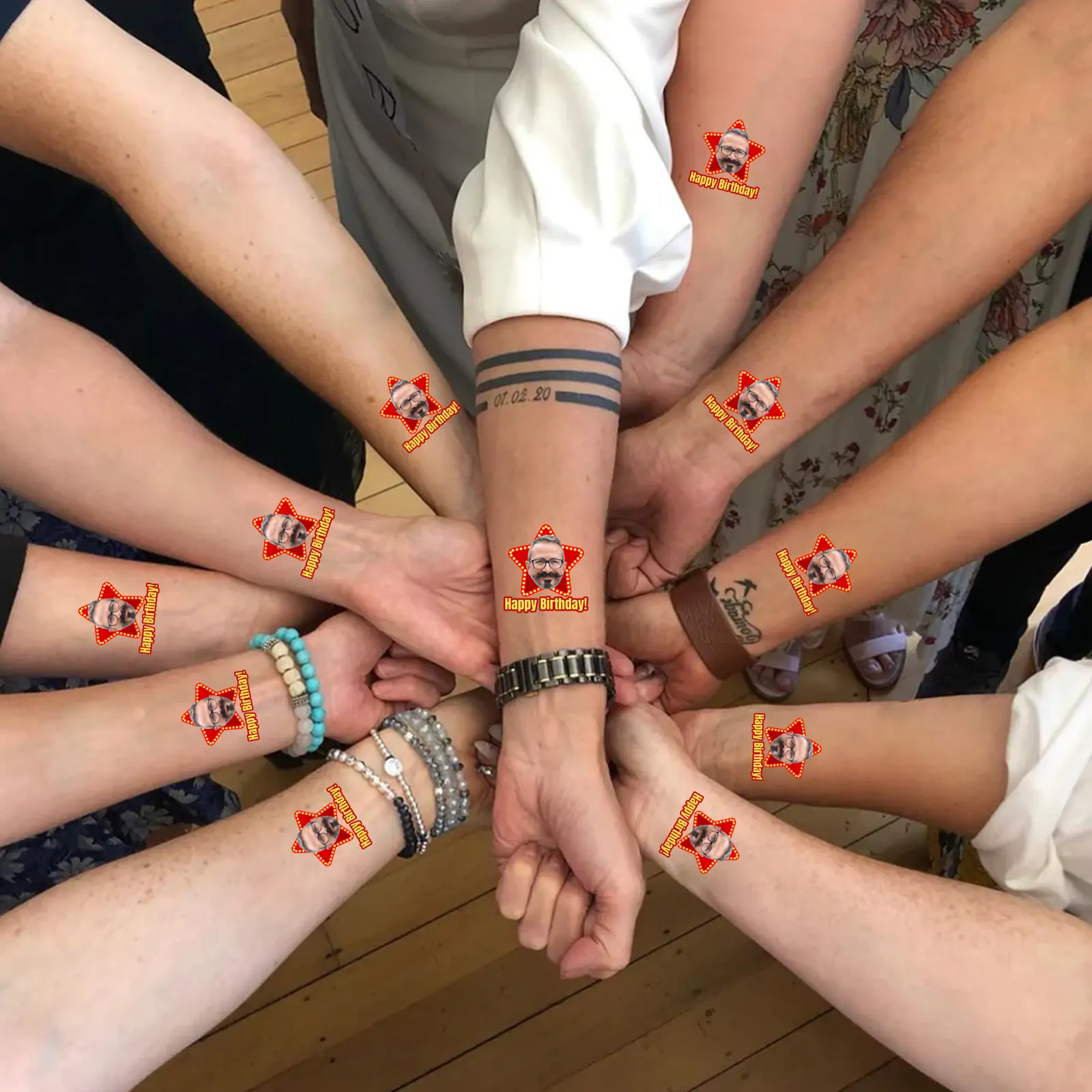 Red Star temporary tattoo