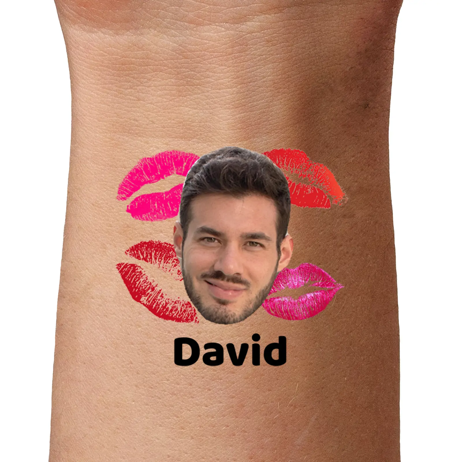 Kisses 45mm temporary tattoo