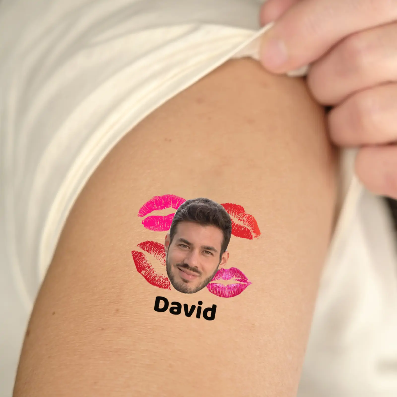 Kisses 45mm temporary tattoo