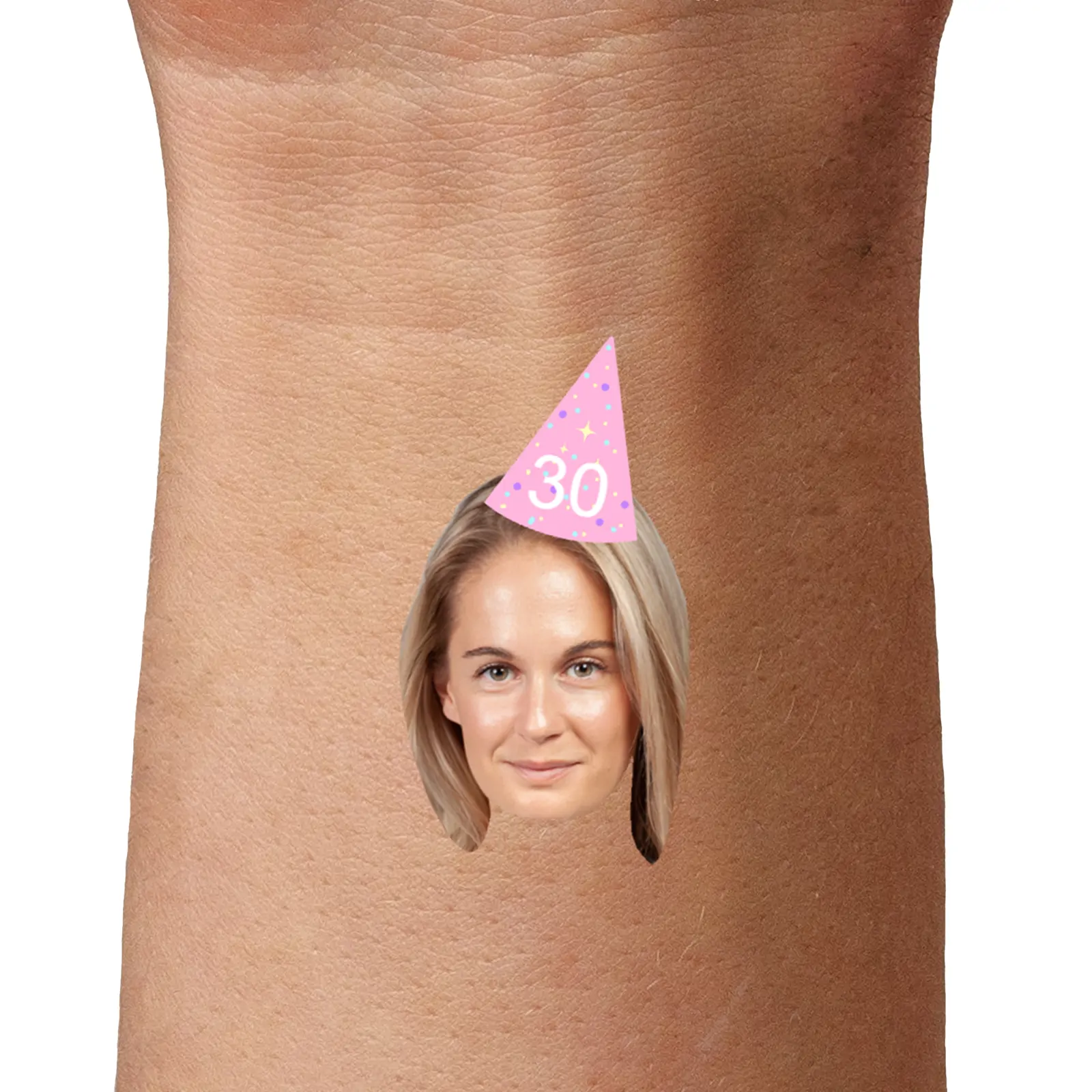 Pink Party Hat Temporary Tattoo temporary tattoo