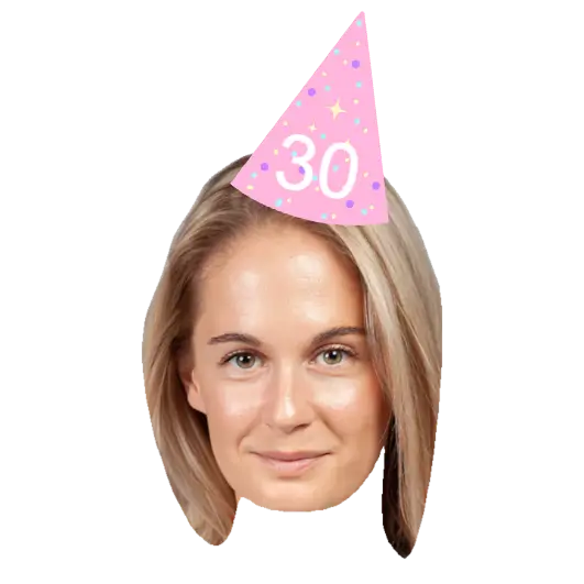 Pink Party Hat Temporary Tattoo temporary tattoo