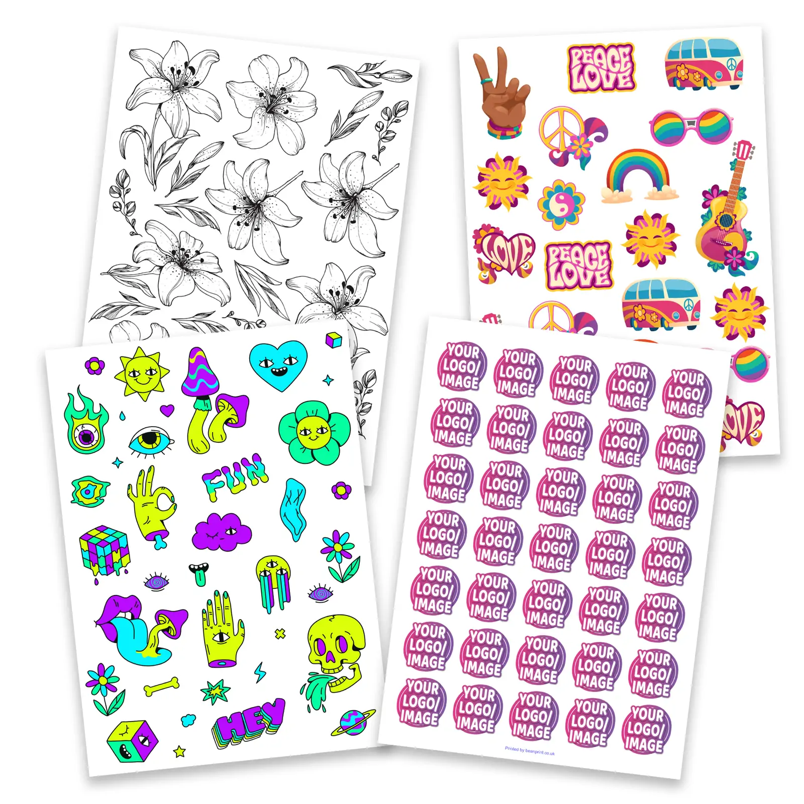 A4 Tattoo Sheets temporary tattoo