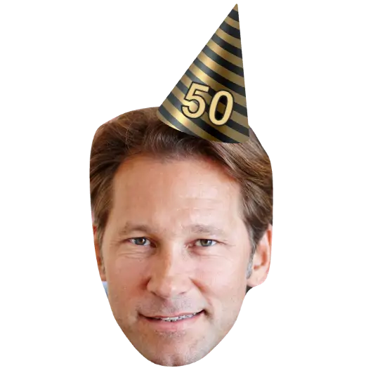 Birthday Party Hat Tattoos Black & Gold stripes temporary tattoo