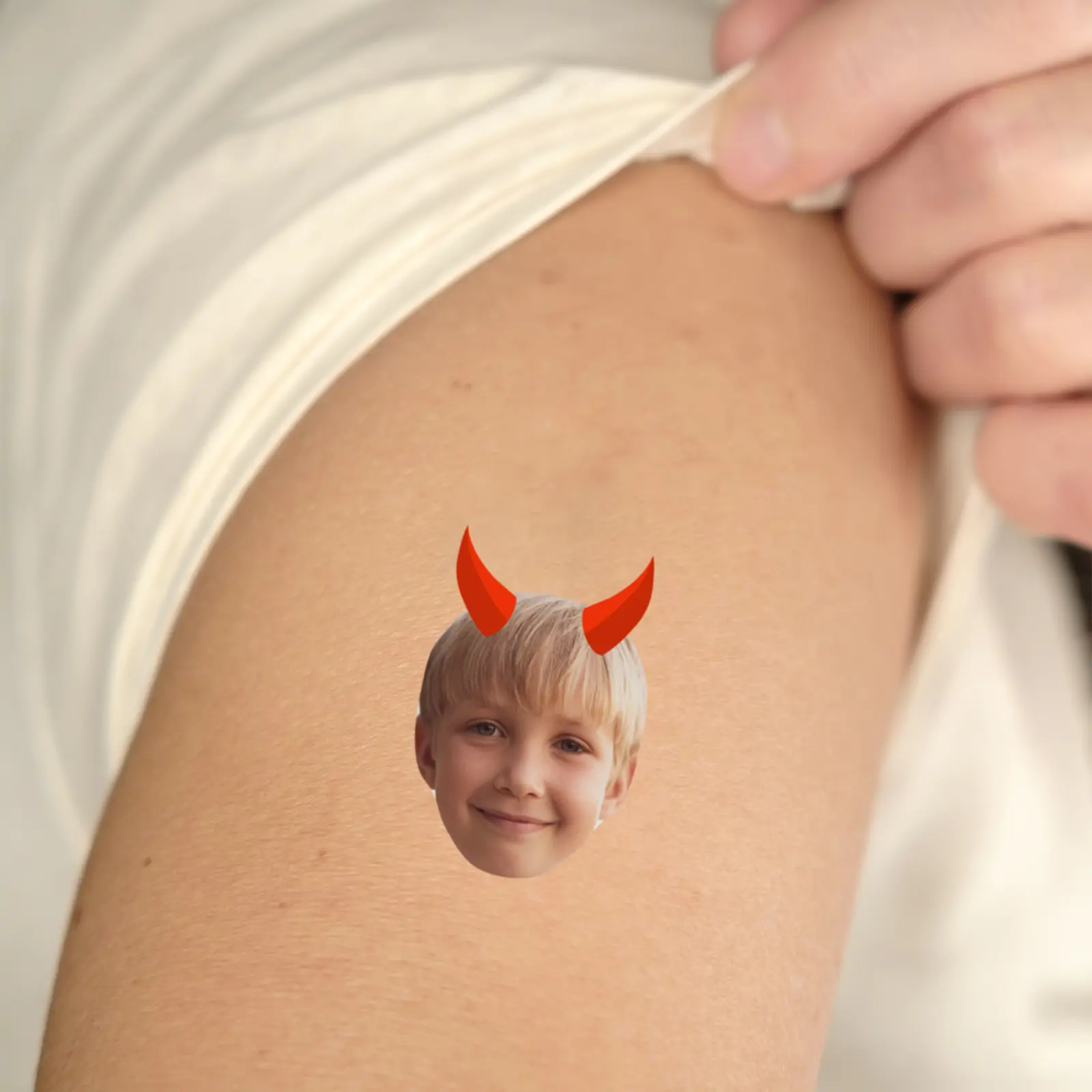 Custom Devil Horns Halloween Temporary Tattoo temporary tattoo