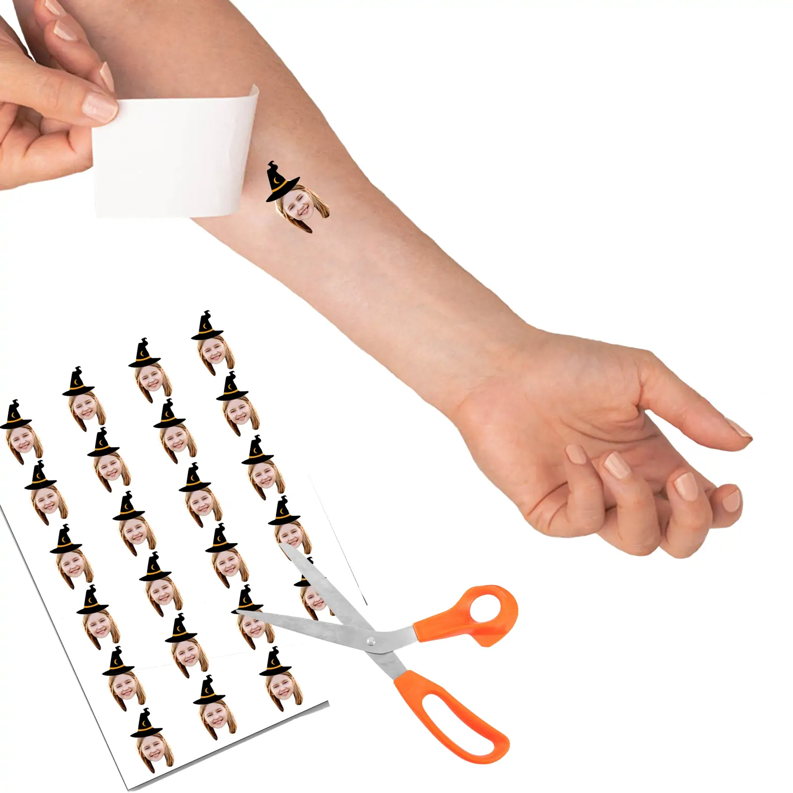 Custom Witch Hat Halloween Temporary Tattoo temporary tattoo