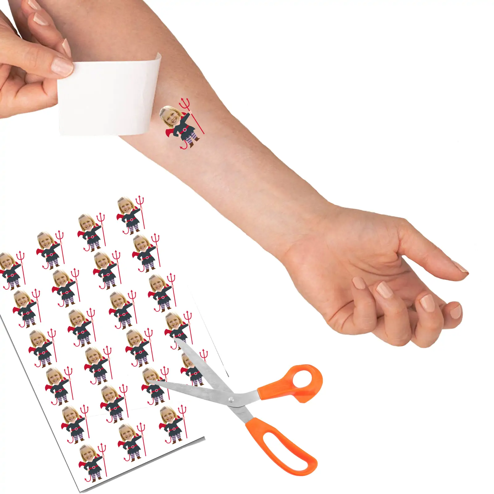 Devil Costume Halloween Temporary Tattoo temporary tattoo