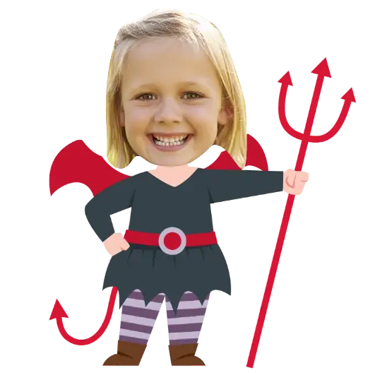 Devil Costume Halloween Temporary Tattoo temporary tattoo