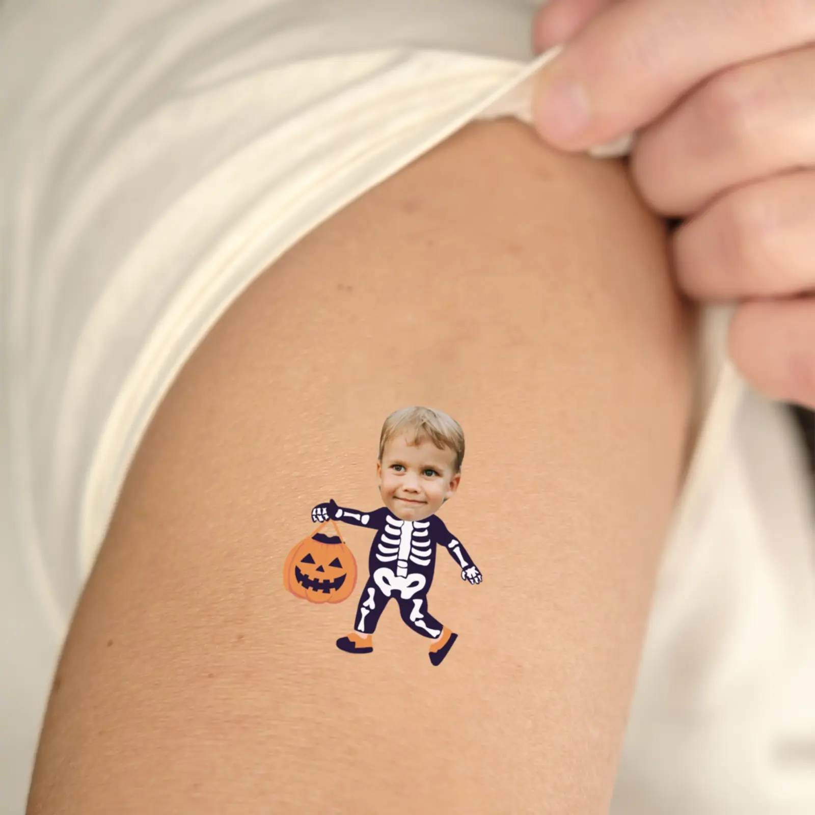 Skeleton Costume Halloween Temporary Tattoo temporary tattoo