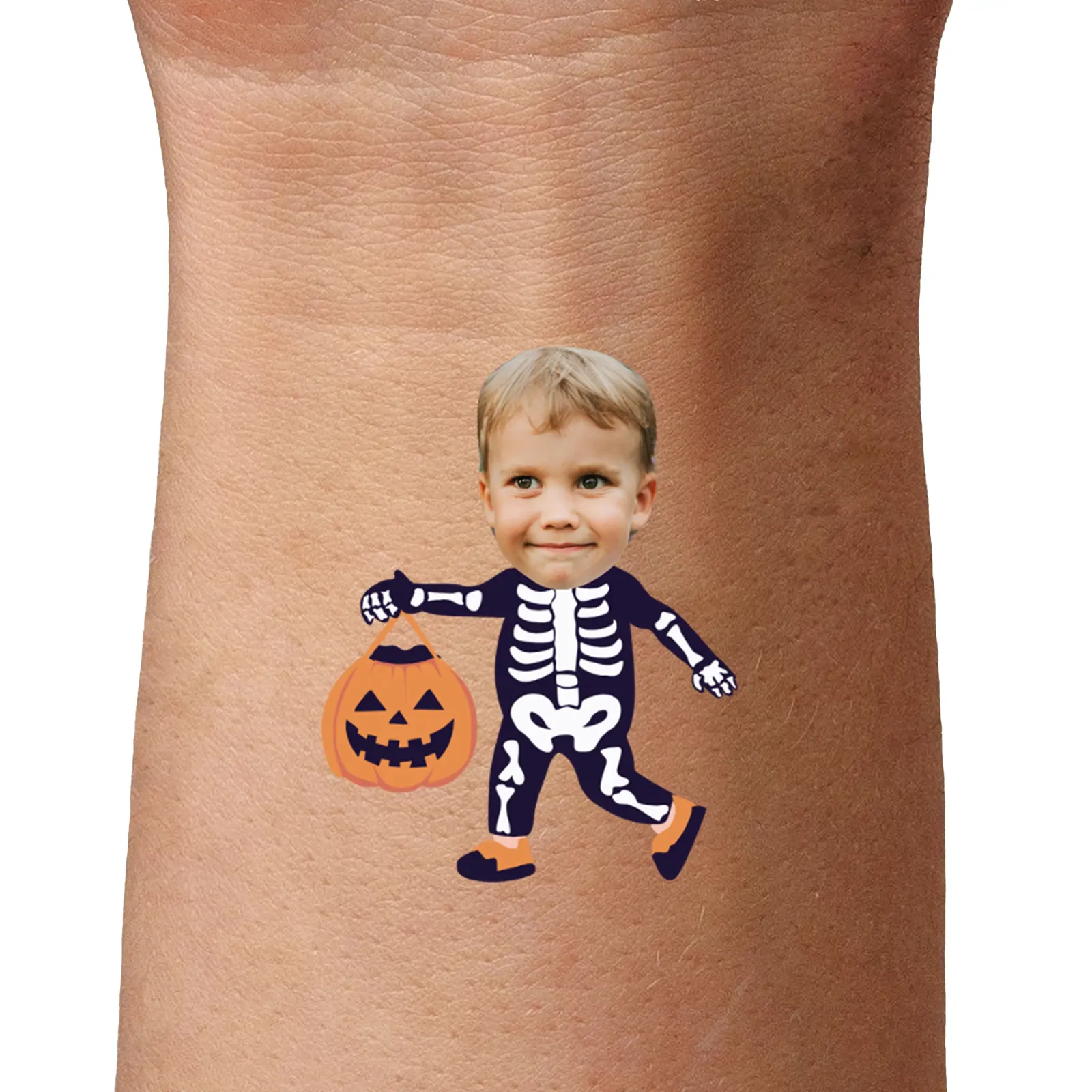 Skeleton Costume Halloween Temporary Tattoo temporary tattoo