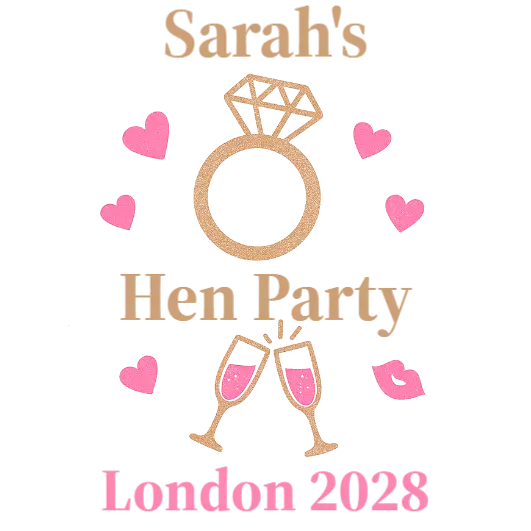 Hearts and Glasses temporary tattoo