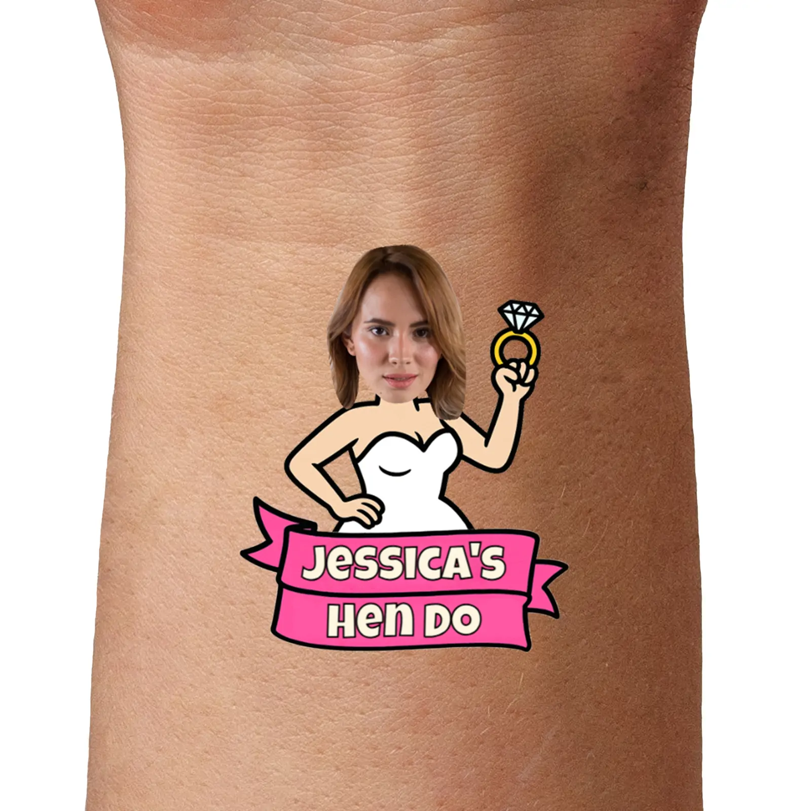 Bride temporary tattoo