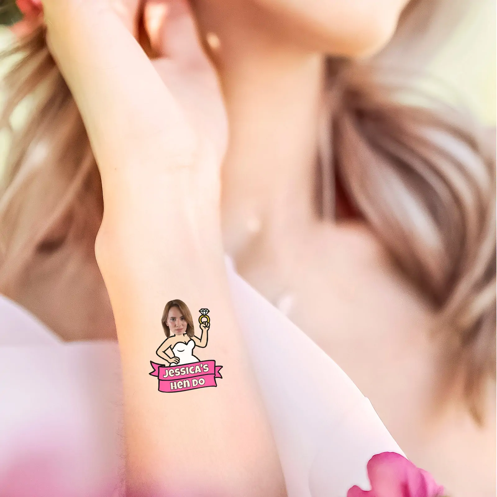 Bride temporary tattoo
