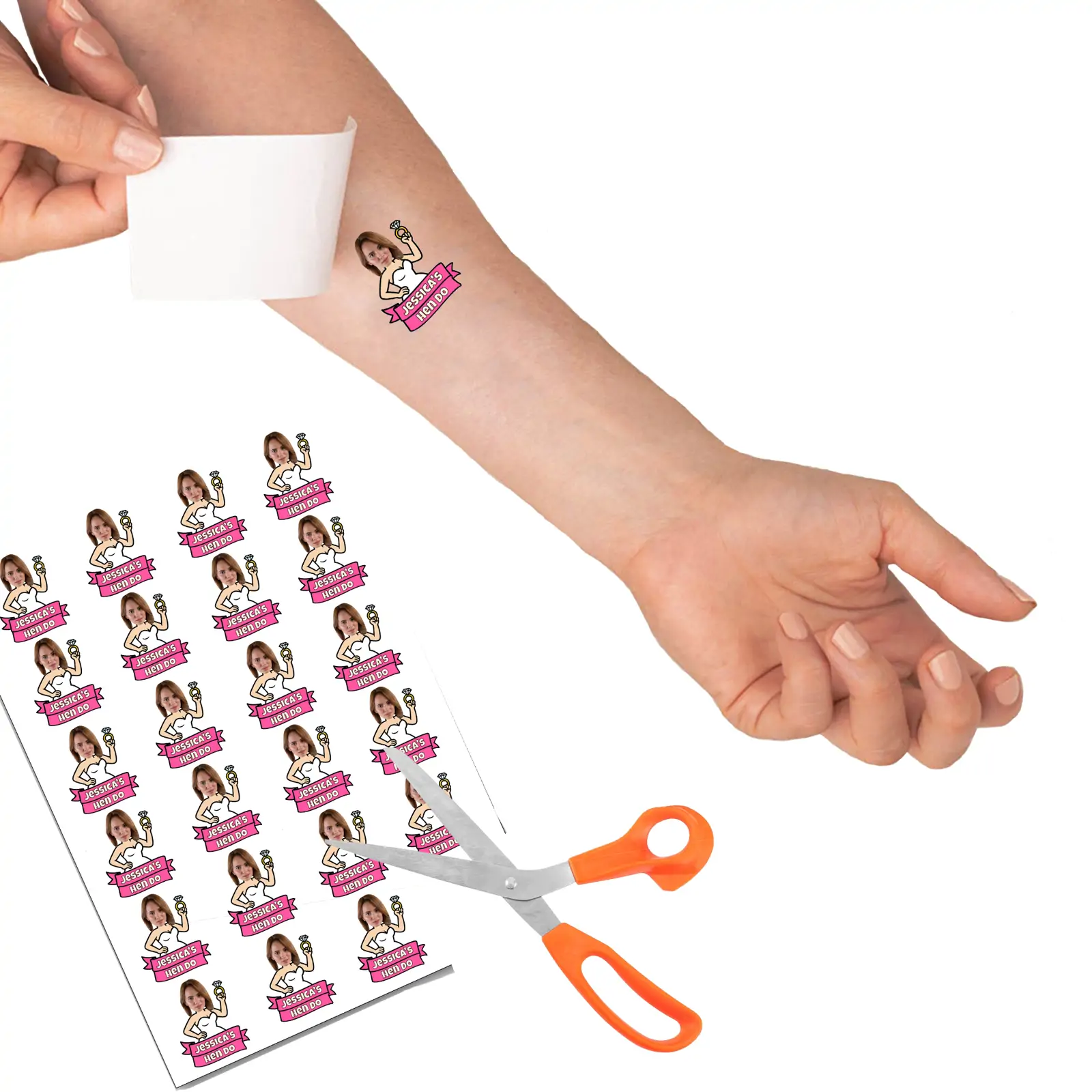 Bride temporary tattoo