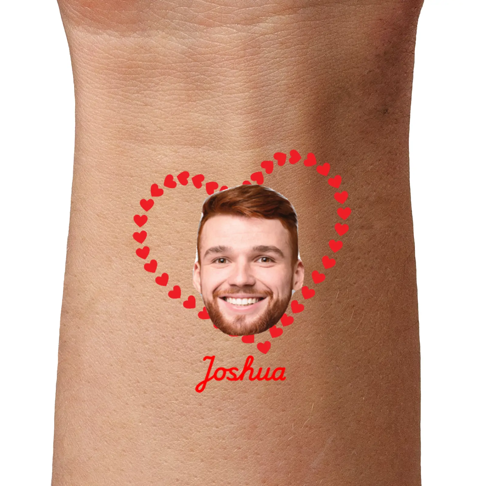 Love Hearts temporary tattoo