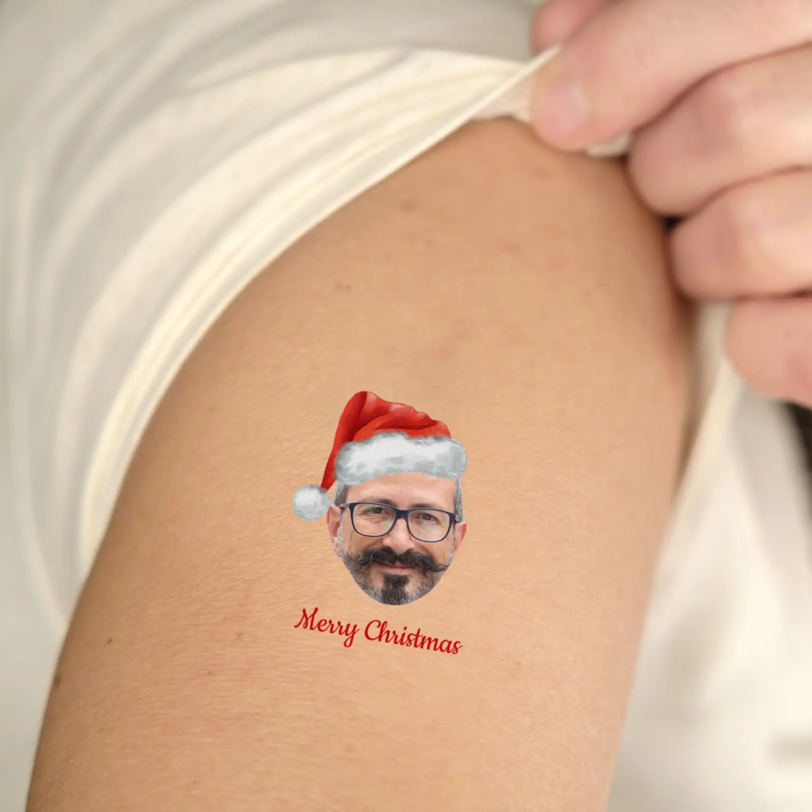 Santa Hat temporary tattoo