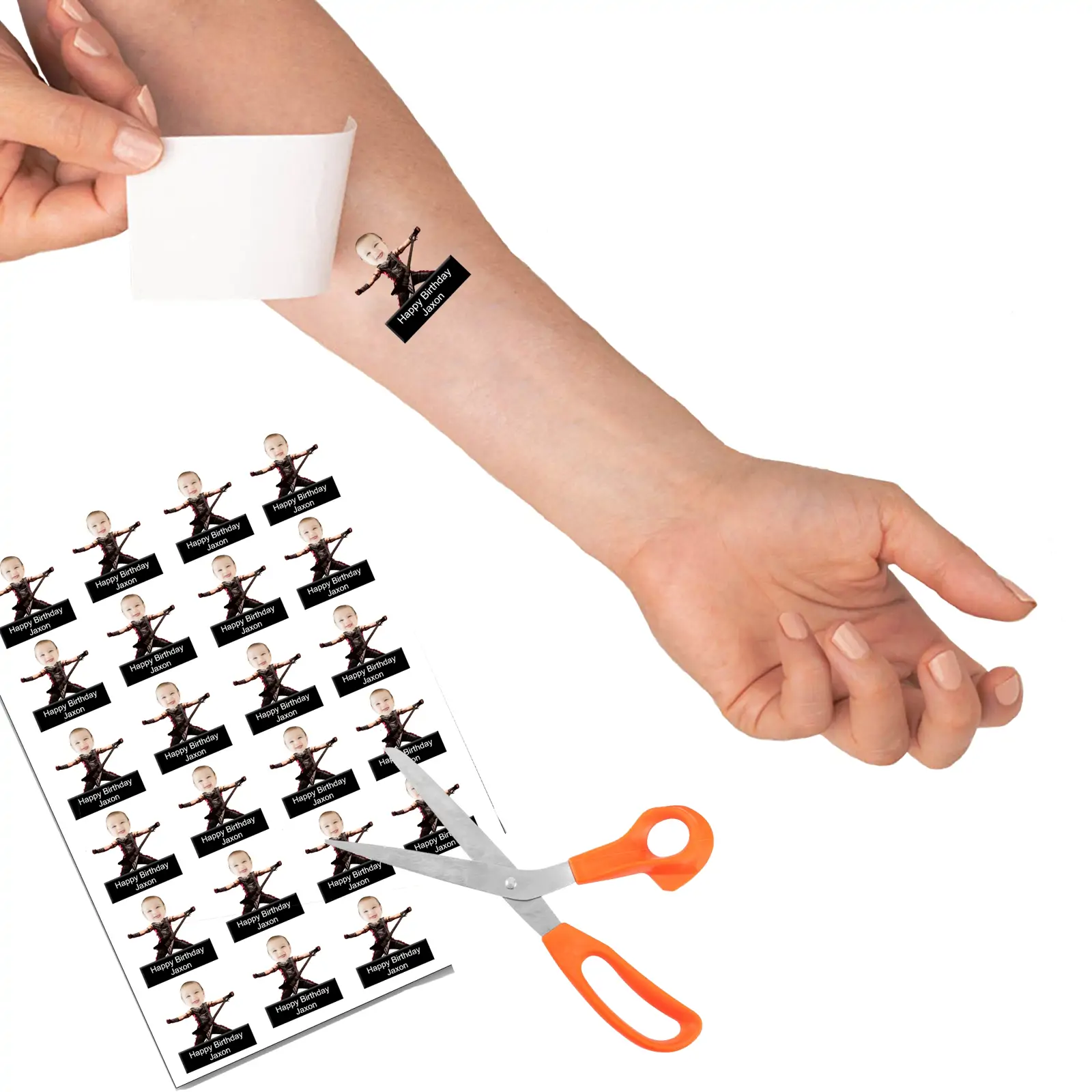 Rock Star temporary tattoo