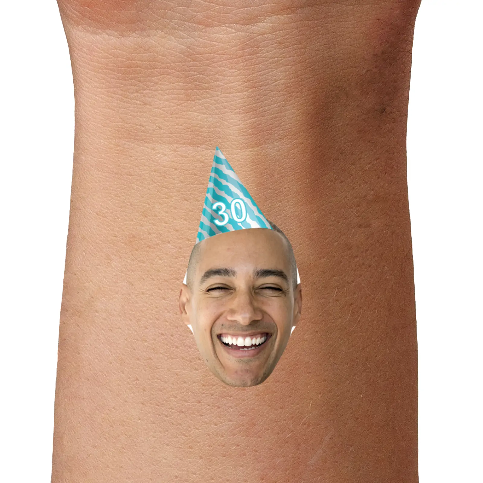 blue stripes temporary tattoo