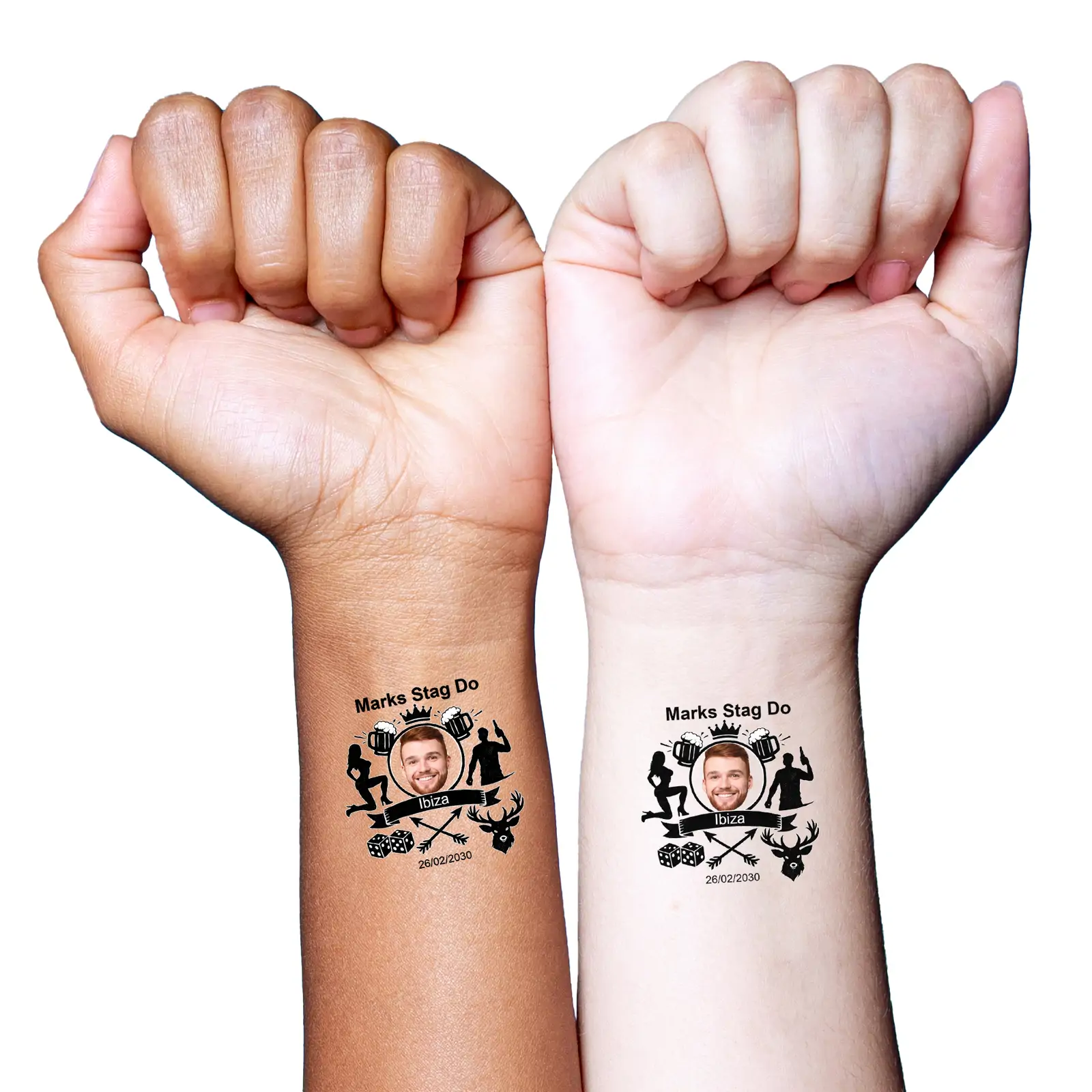 Stag Do temporary tattoo
