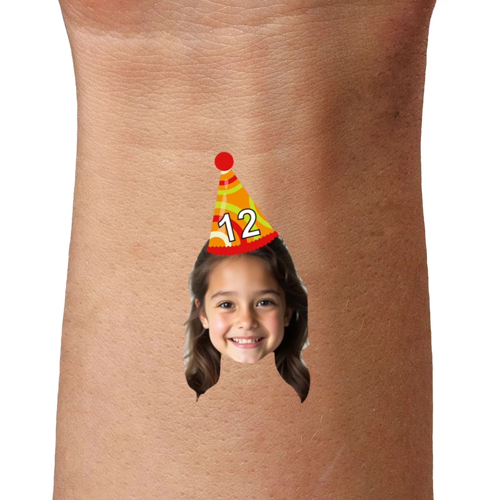 Swirl  Party Hat temporary tattoo