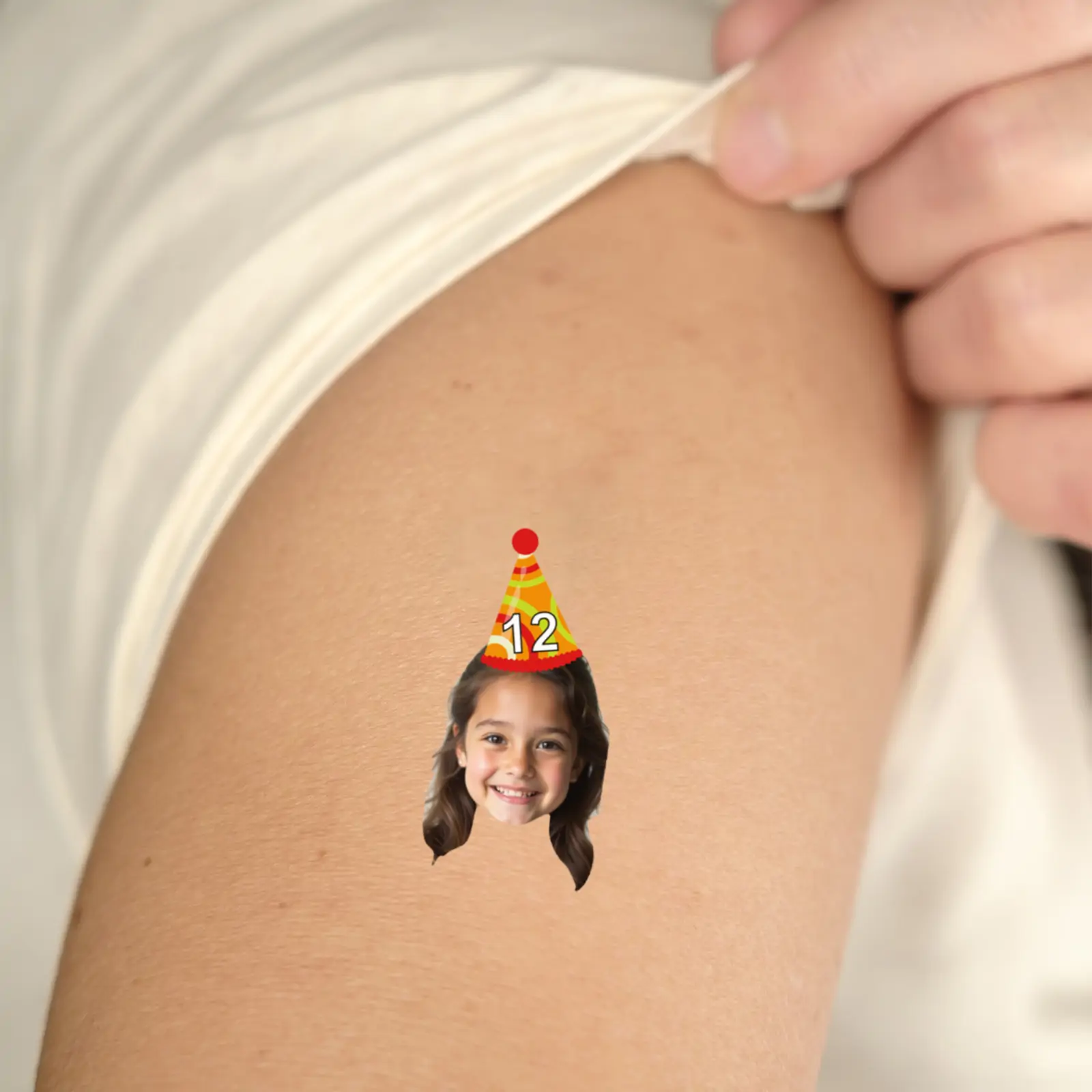 Swirl  Party Hat temporary tattoo