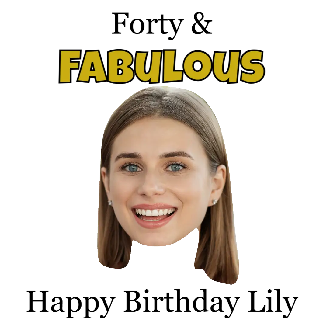 Forty & Fabulous temporary tattoo