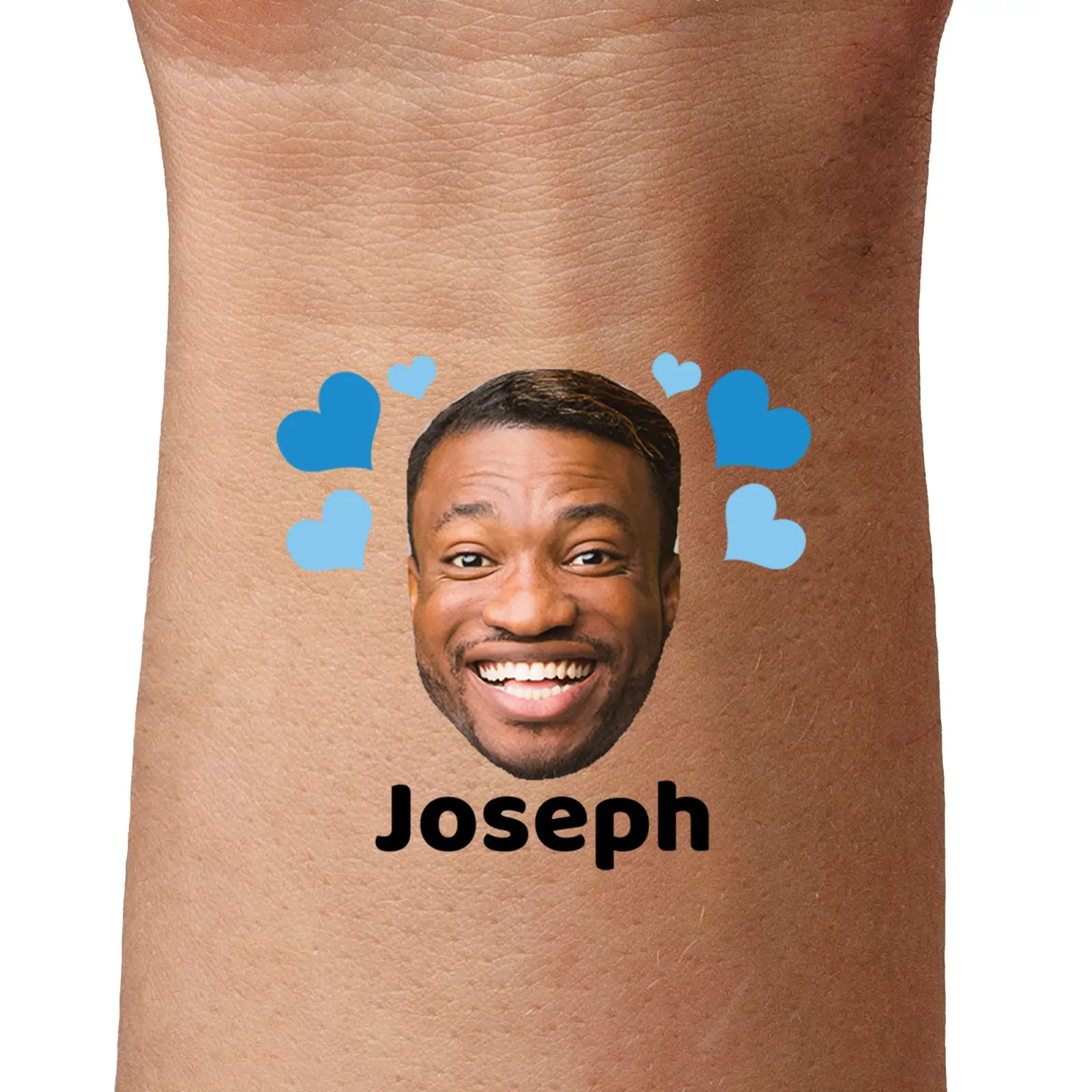 Blue Hearts temporary tattoo