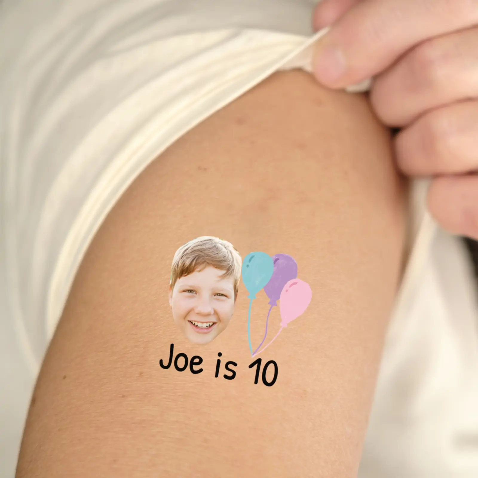 Pastel Balloons temporary tattoo