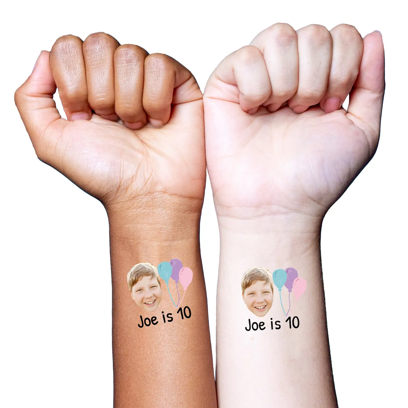 Pastel Balloons temporary tattoo