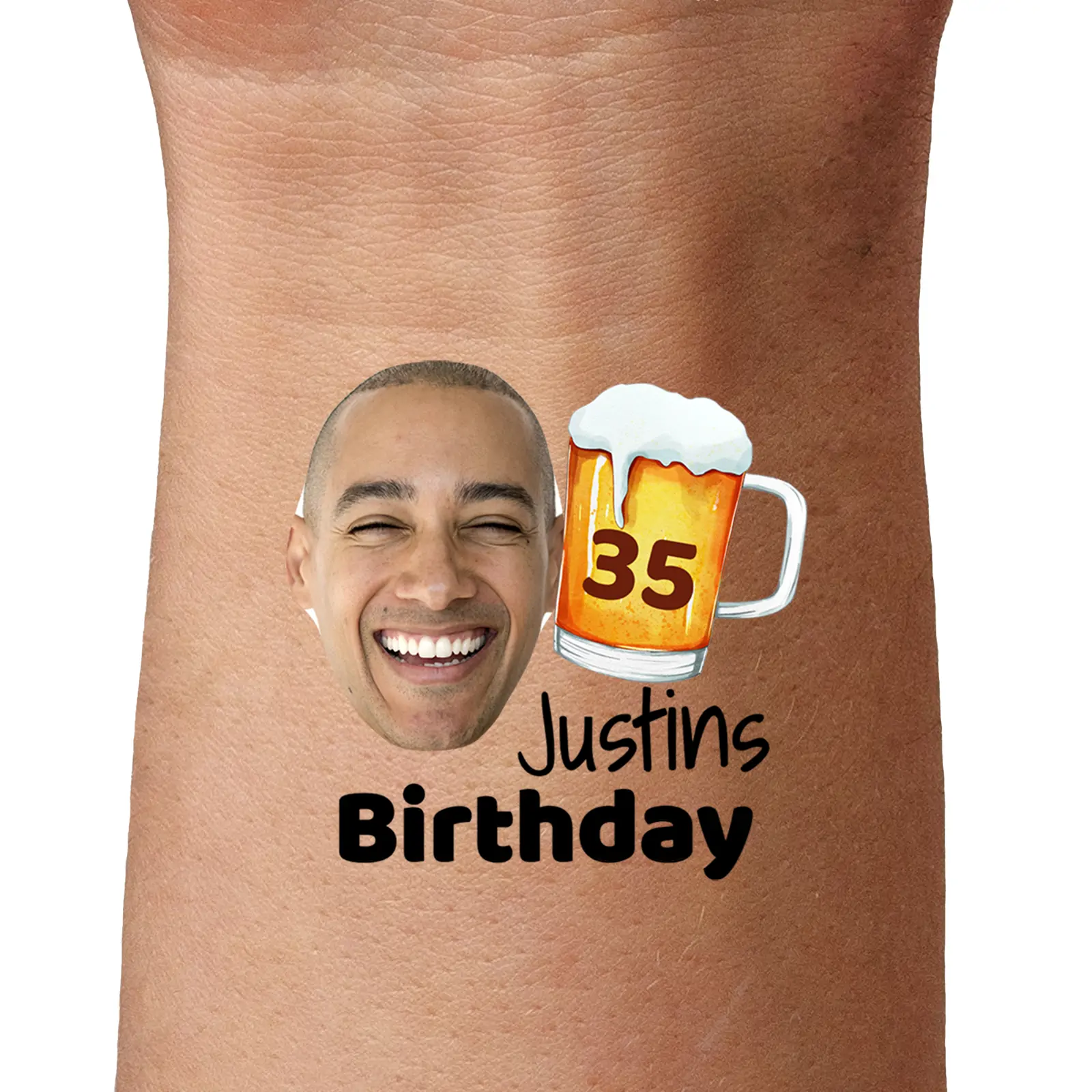 Beer Glass temporary tattoo