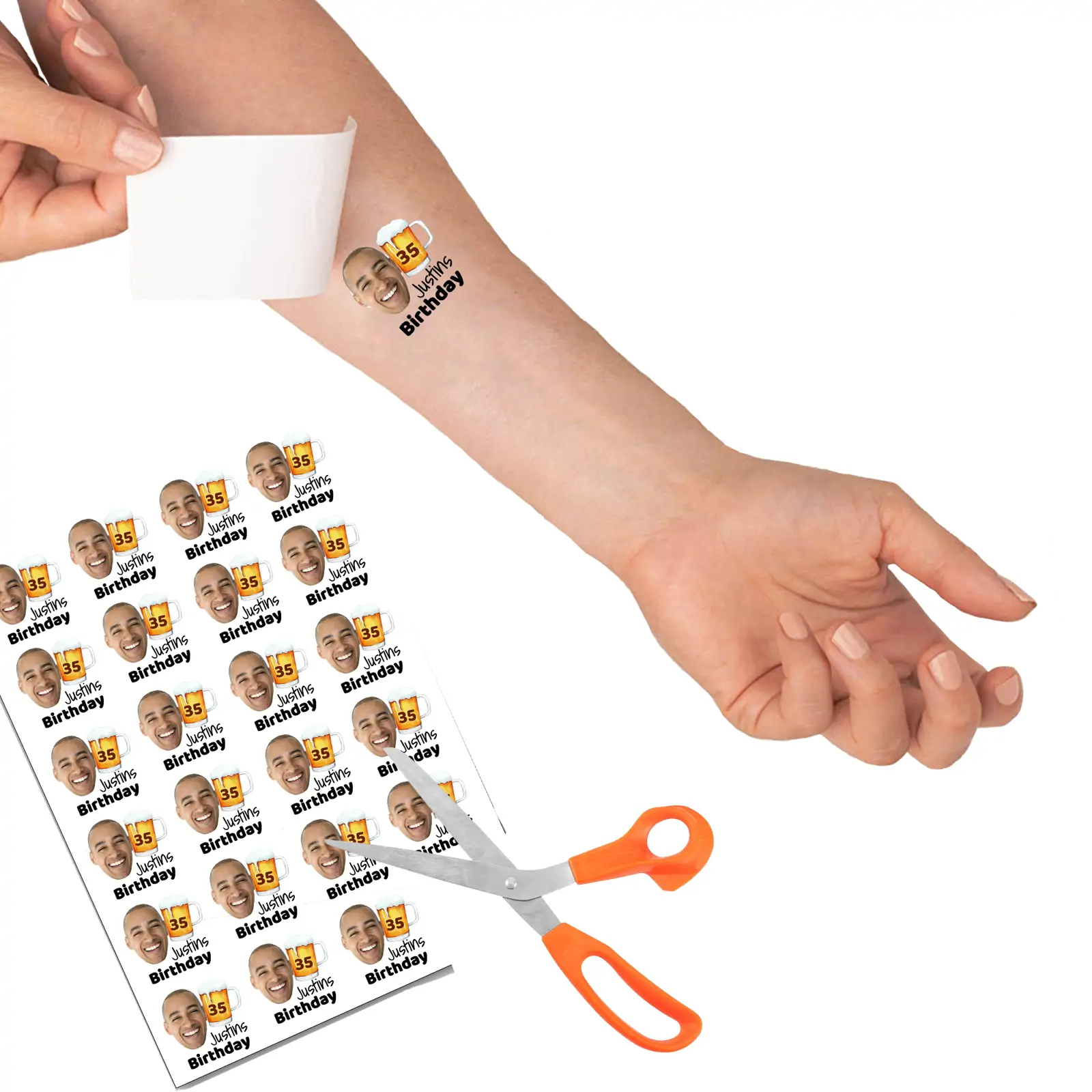 Beer Glass temporary tattoo