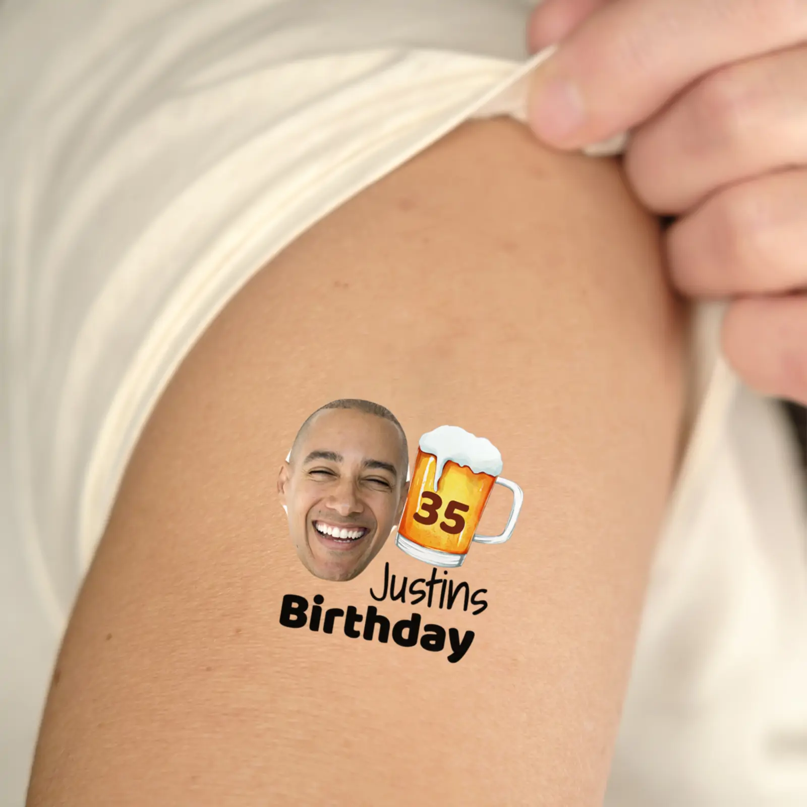 Beer Glass temporary tattoo