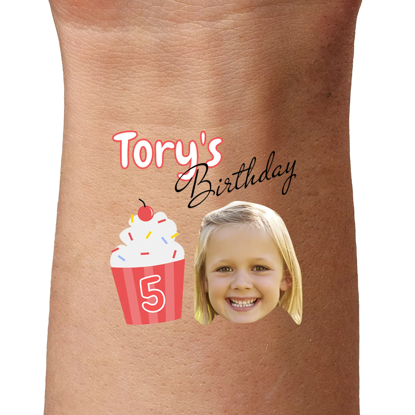 Cherry Cupcake temporary tattoo