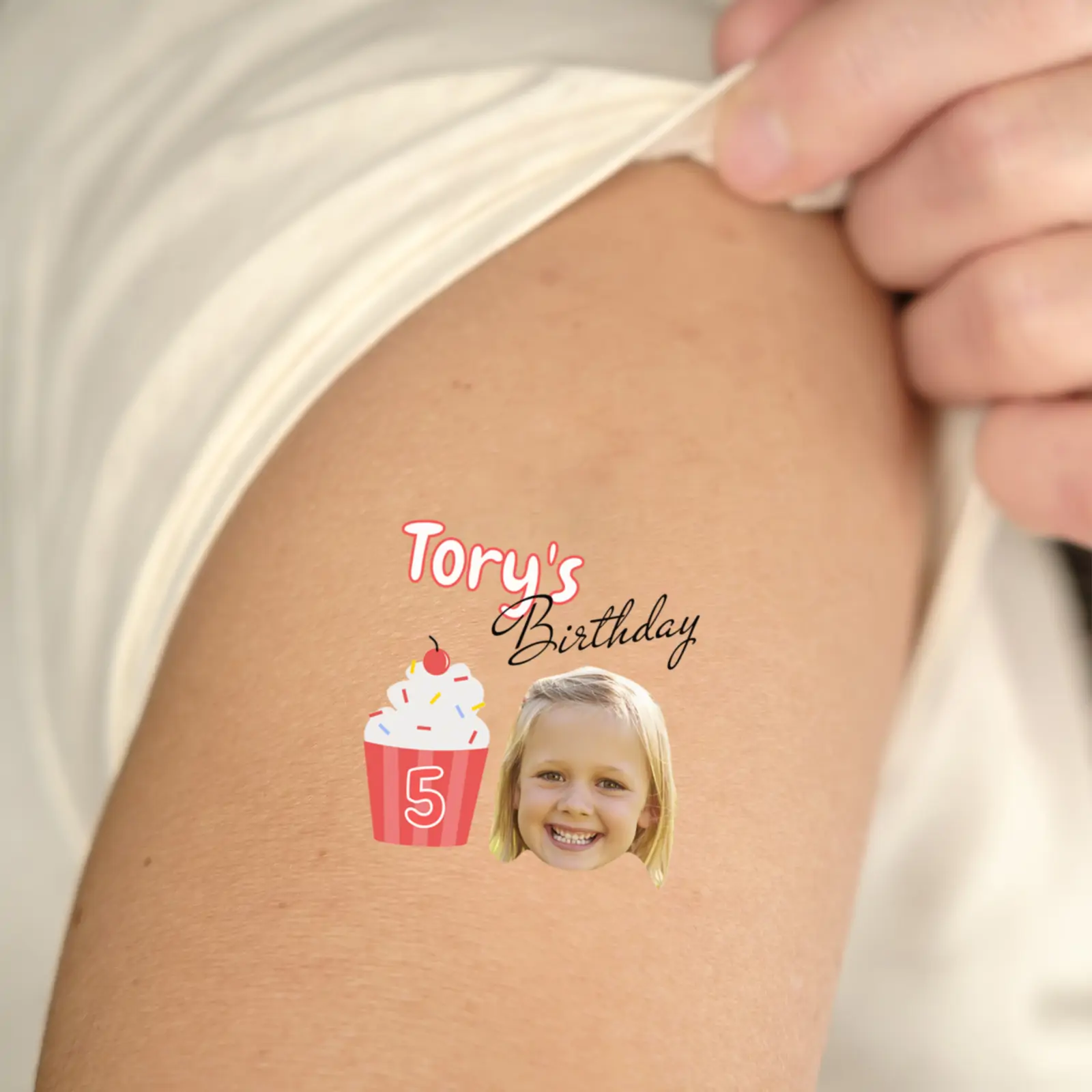 Cherry Cupcake temporary tattoo