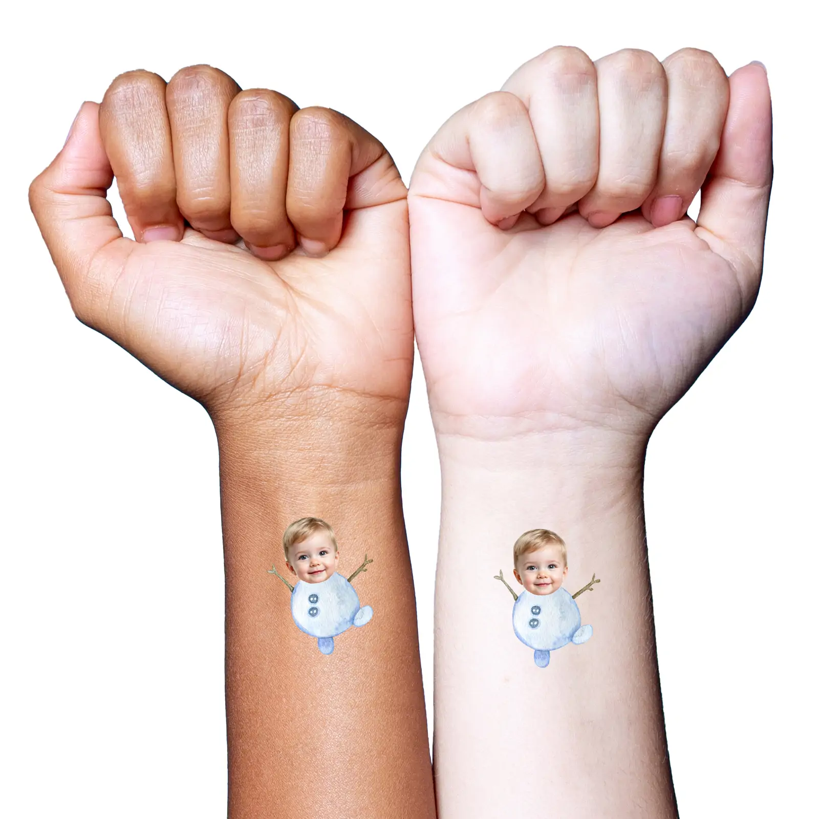 Snowman temporary tattoo