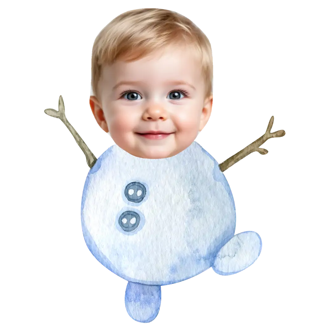 Snowman temporary tattoo