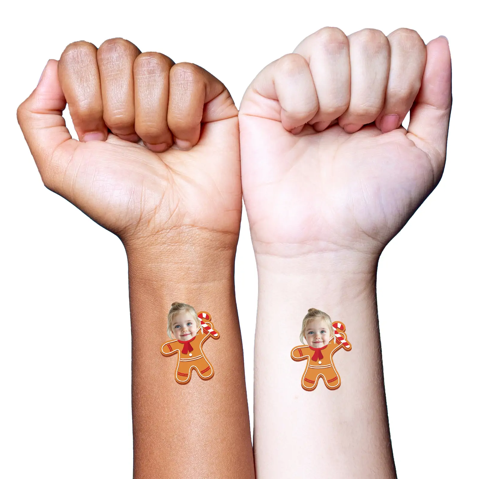 Gingerbread temporary tattoo