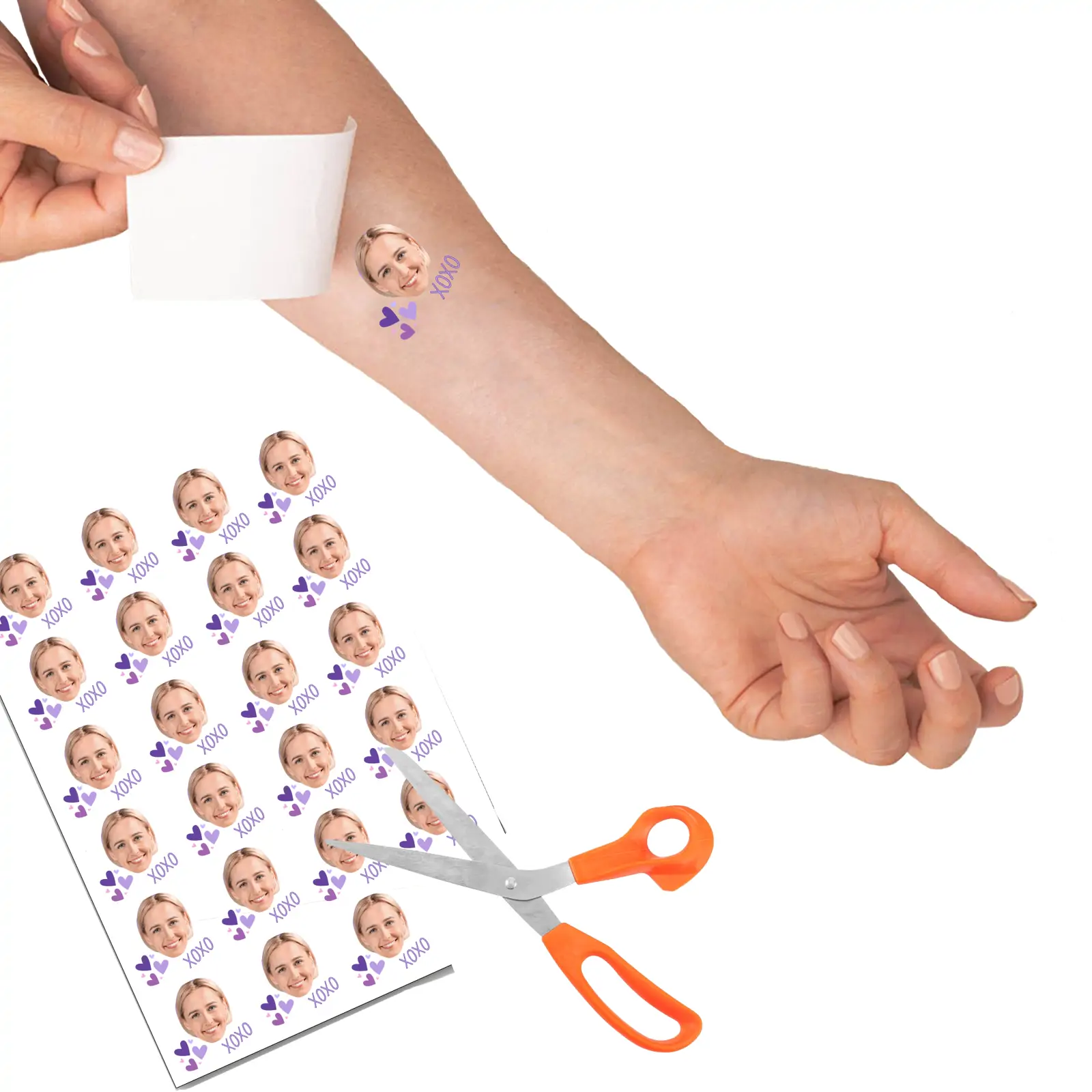 xoxo temporary tattoo
