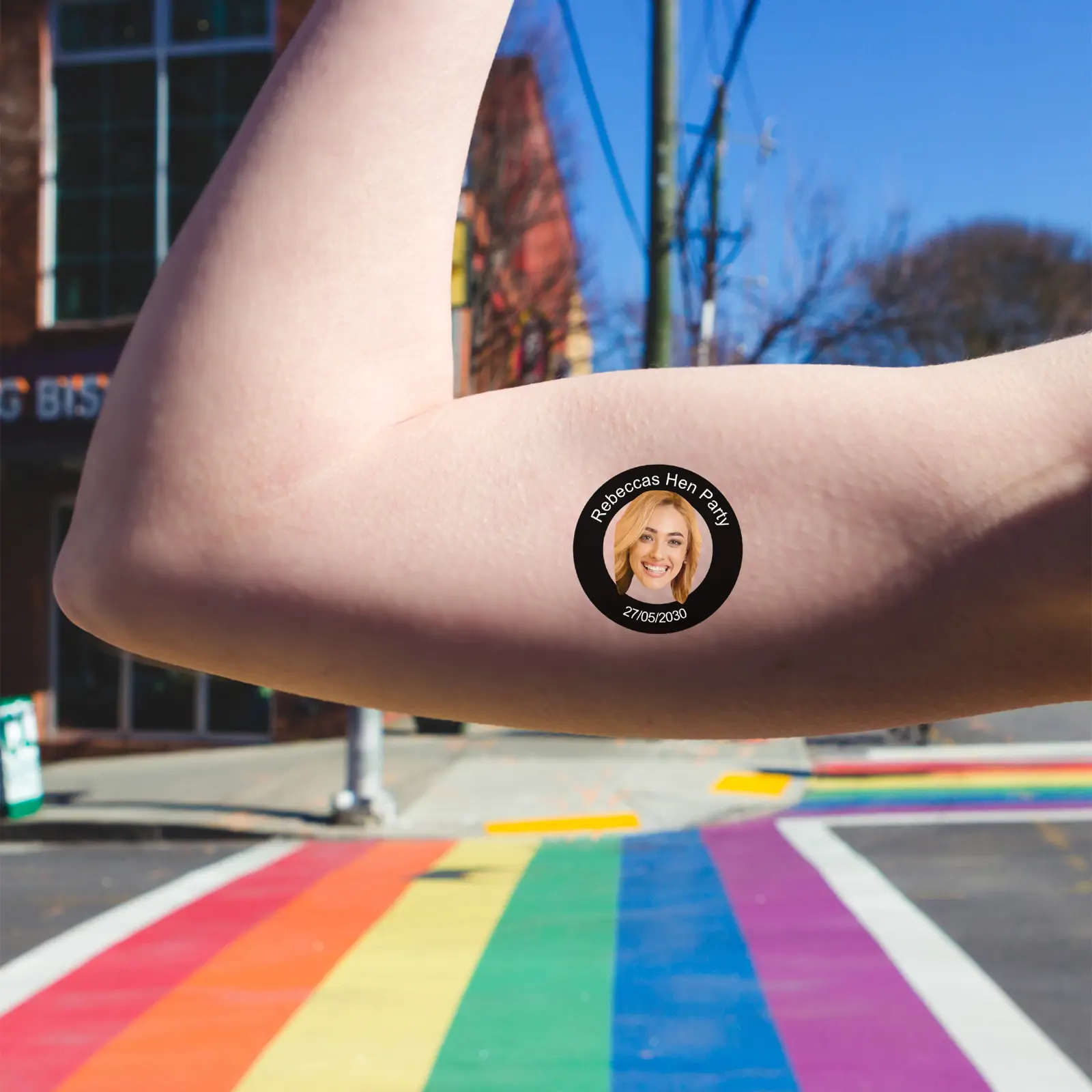 Black Circle Temporary Tattoo temporary tattoo